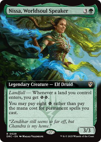 Nissa, Worldsoul Speaker (Extended Art) [Aetherdrift Commander]