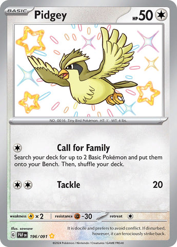 Pidgey (196/091) [Scarlet & Violet: Paldean Fates]