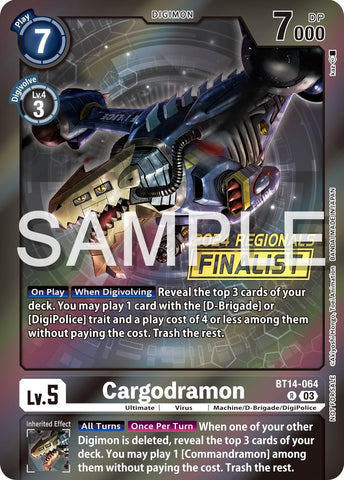 Cargodramon [BT14-064] (2024 Regionals Finalist) [Blast Ace Promos]
