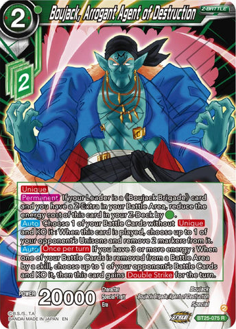 Boujack, Arrogant Agent of Destruction (BT25-075) [Legend of the Dragon Balls]