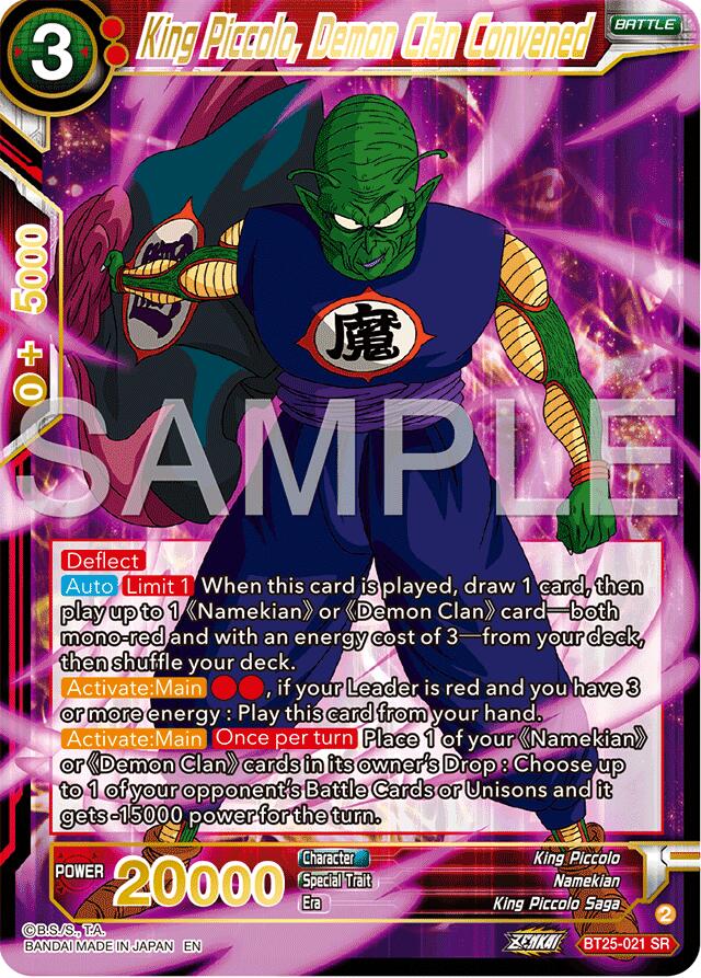 King Piccolo, Demon Clan Convened (BT25-021) [Legend of the Dragon Balls]