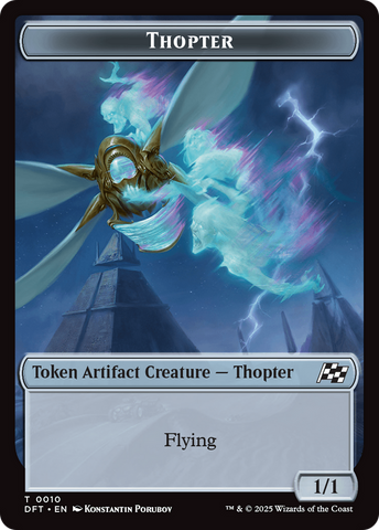 Cat // Thopter (0010) Double-Sided Token [Aetherdrift Tokens]