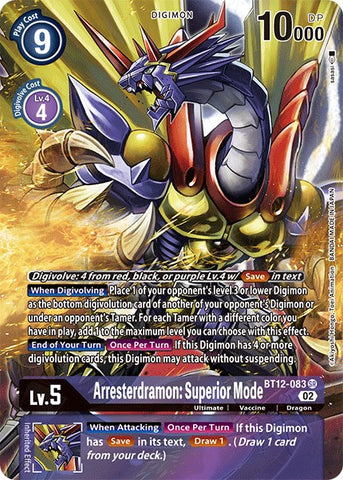 Arresterdramon: Superior Mode [BT12-083] (Alternate Art) [Across Time]