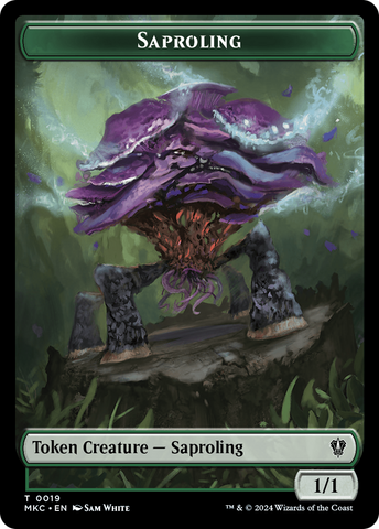 Saproling // Manifest Double-Sided Token [Murders at Karlov Manor Commander Tokens]