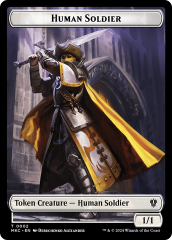 City's Blessing // Human Soldier Double-Sided Token [Murders at Karlov Manor Commander Tokens]